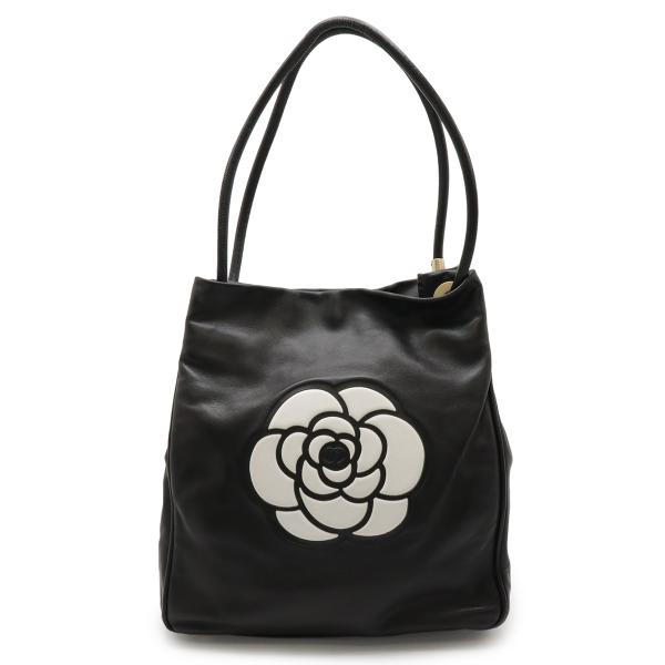 CHANEL シャネル カメリア ロゴ トートバッグ ショルダーバッグ ショルダートート 肩掛け レ...
