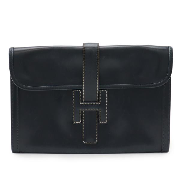 HERMES エルメス ジジェPM セカンドバッグ クラッチバッグ ビジネスバッグ レザー ダークネ...