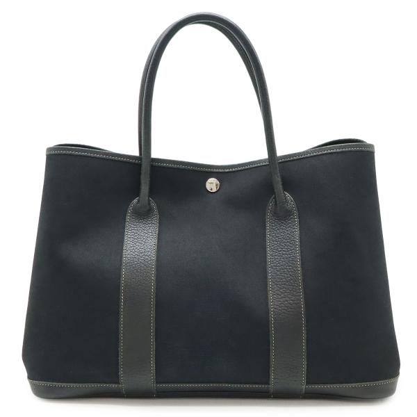 HERMES エルメス ガーデンパーティPM トートバッグ ハンドバッグ トワルオフィシエ キャンバ...