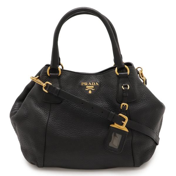 PRADA プラダ ヴィッテロダイノ トートバッグ 2WAY ショルダーバッグ 斜め掛け NERO ...