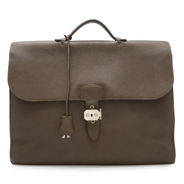 HERMES エルメス サックアデペッシュ41 ビジネスバッグ ブリーフケース 書類カバン トゴ レ...