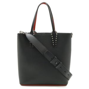 Christian Louboutin クリスチャン ルブタン カバタ ハンドバッグ 2WAY ショルダーバッグ 斜め掛け レザー スタッズ ブラック 黒 レッド