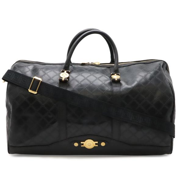VERSACE ヴェルサーチェ ヴェルサーチ 太陽 SUN ロゴ ボストンバッグ トラベルバッグ 旅...