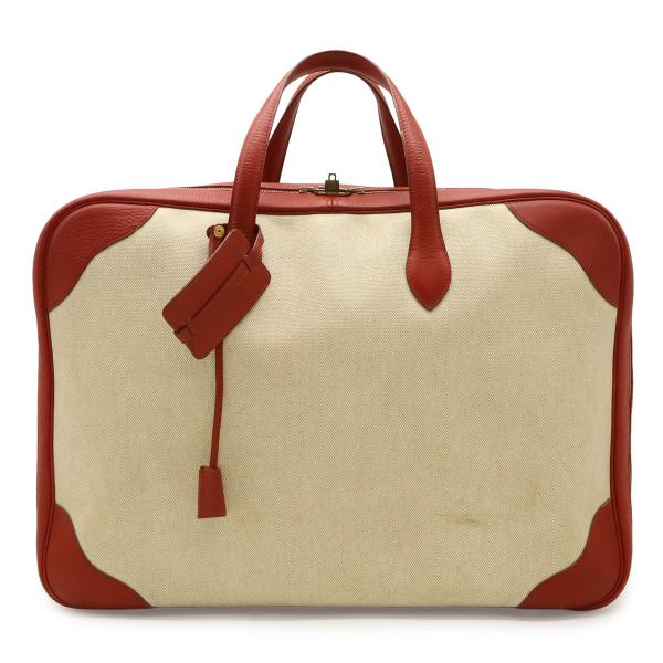 HERMES エルメス ヴィクトリア50 ボストンバッグ 旅行カバン トラベルバッグ トワルアッシュ...