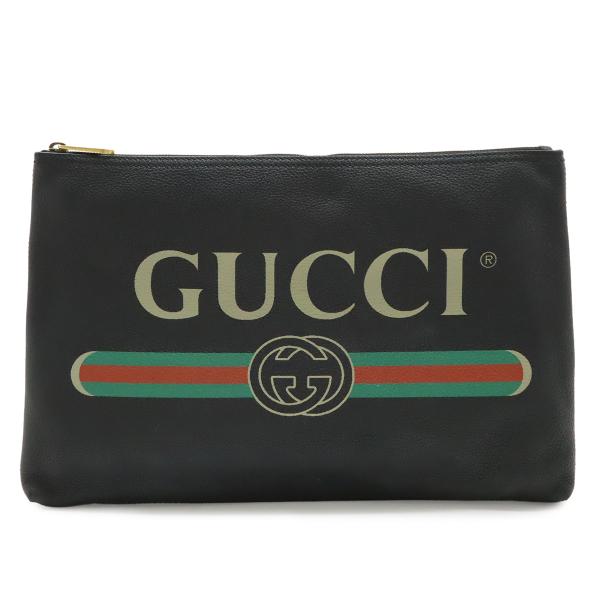 GUCCI グッチ グッチプリント ロゴプリント ポートフォリオ クラッチバッグ セカンドバッグ レ...