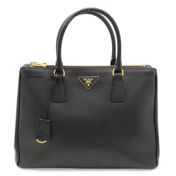 PRADA プラダ ガレリア SAFFIANO ハンドバッグ トートバッグ レザー NERO 黒 ブ...