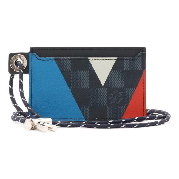 LOUIS VUITTON ルイ ヴィトン ダミエコバルト Vライン ポルトカルト コード アメリカ...