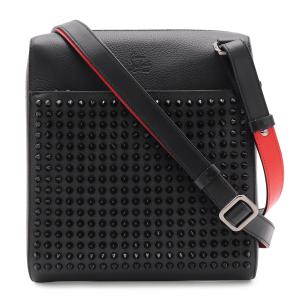 Christian Louboutin クリスチャン ルブタン ベンチレポーター ミディアム ショルダーバッグ 斜め掛け レザー スタッズ ブラック 黒