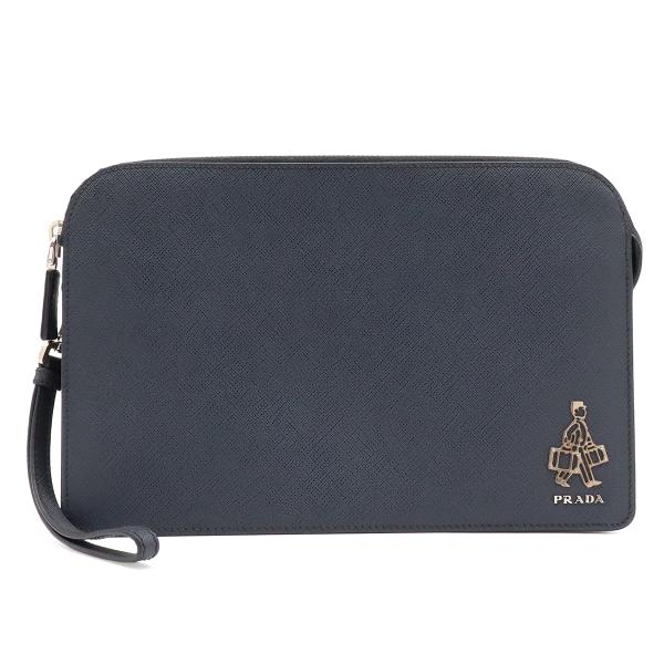 PRADA プラダ PORTER ポーター コラボ サフィアーノ クラッチバッグ セカンドバッグ レ...