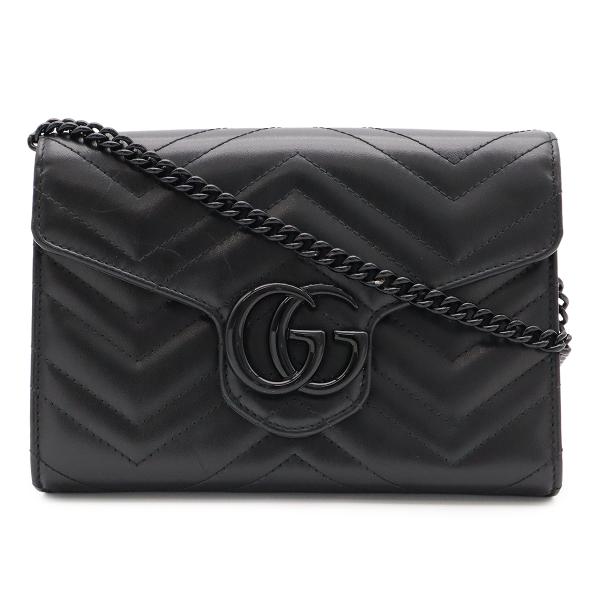 GUCCI グッチ GGマーモント ショルダーバッグ チェーンバッグ チェーンウォレット 2WAY ...