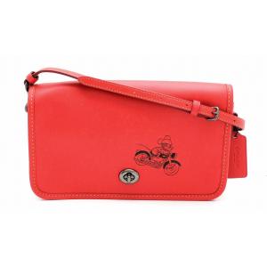 バッグ 新着セール Coach コーチ ペニー クロスボディー ショルダーバッグ 斜め掛け ディズニー コラボ レザー レッド ミッキーマウス K 赤 F ミッキー