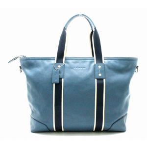 バッグ Coach コーチ ヘリテージ ウェブレザー トートバッグ ハンドバッグ レザー メンズ 青 ブラック おすすめ F ブルー K 紺 ネイビー 黒