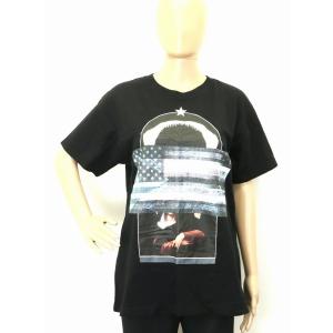 アパレル Givenchy ジバンシイ ジバンシー Tシャツ 半袖 シャーク サメ マリア 国旗 綿 黒 L 中古 ラッピング S フラッグ コットン100 ブラック プリント