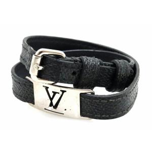 Louis Vuitton ルイ ヴィトン ダミエグラフィット ブラスレ サインイット メンズ 二重巻き M6616e 中古 シルバー金具 S ブレスレット 大人気