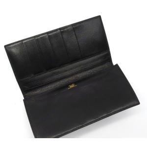 Hermes エルメス Mc2 フレミング 長札入れ クロコダイルポロサス ワニ革 エルメス Bluminのhermes レザー Mc2 ブラック 黒 刻印 W 中古 Blumin