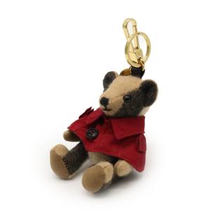 商店 Burberry バーバリー ベアー クマ くま キーホルダー バッグチャーム キーリング ゴールド金具 ブラック 赤 中古 レッド カシミヤ 黒 ベージュ