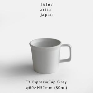 1616/arita japan / TY Standard Espresso Cup w.handle(Plain Gray) | 有田焼/柳原照弘/TYスタンダード/エスプレッソカップ | 116385｜blw