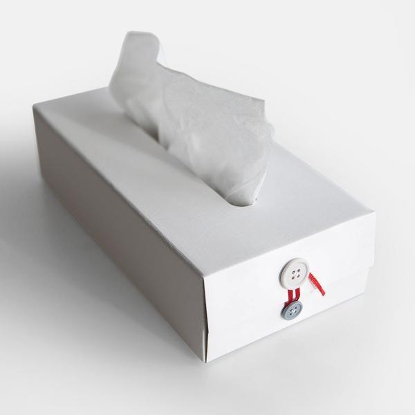 concrete craft / BUTTON TISSUE BOX(White) | コンクリート...