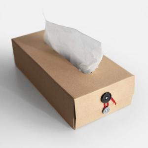 concrete craft / BUTTON TISSUE BOX(Black) | コンクリートクラフト/ボタンティッシュボックス/クラフトワン/craft_one/ティッシュケース | 111628｜blw