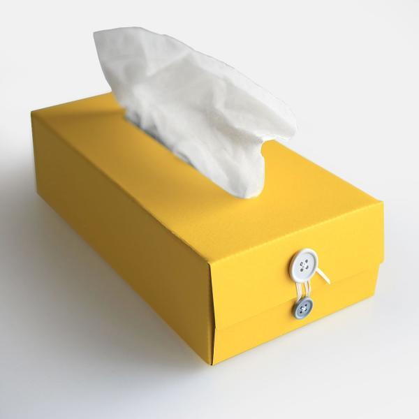 concrete craft / BUTTON TISSUE BOX(Yellow) | コンクリー...