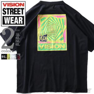 大きいサイズ メンズ VISION STREET WEAR プリント 半袖 Tシャツ 0504111｜bmo