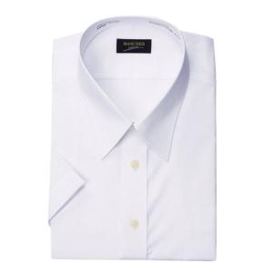 大きいサイズ MANCHES レギュラーカラーシャツ 半袖 ホワイト 1057-8250-1 3L ...