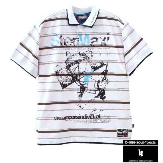 大きいサイズ/メンズ/b-one-soul ポロシャツ半袖 ホワイト 1158-1540-1 /3L...