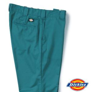 大きいサイズ メンズ DICKIES ツイルワークパンツ コバルトグリーン 1174-3320-7 100 110 120 130 140 150｜bmo