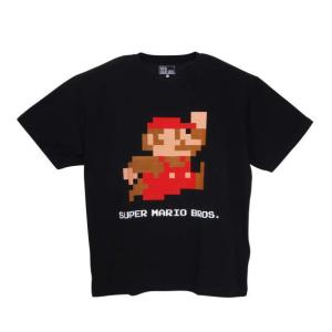 大きいサイズ メンズ SUPER MARIO BROS. 半袖Tシャツ ブラック 1178-6580-2 3L 4L 5L 6L｜bmo