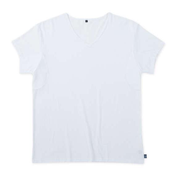 大きいサイズ メンズ EDWIN デニスラ 二分袖 Vネック Tシャツ ホワイト 1249-5251...