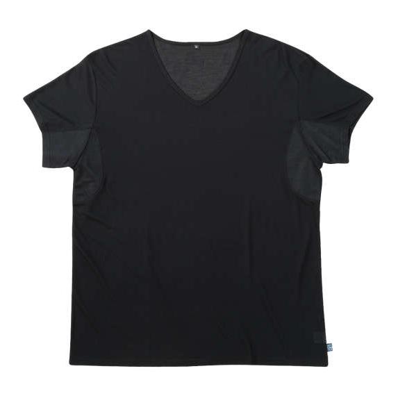 大きいサイズ メンズ EDWIN デニスラ 二分袖 Vネック Tシャツ ブラック 1249-5251...