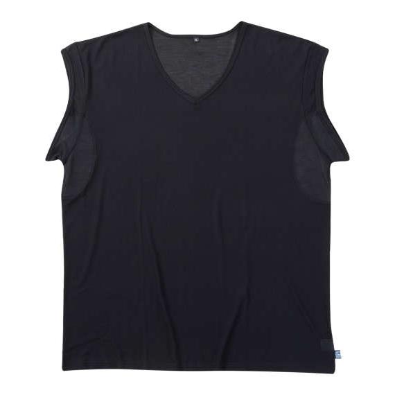 大きいサイズ メンズ EDWIN デニスラ Vネック スリーブレス ブラック 1249-5252-2...