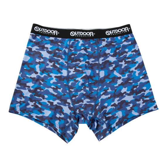 大きいサイズ メンズ OUTDOOR PRODUCTS ポリエステルベア天カモフラ柄 ボクサーパンツ...