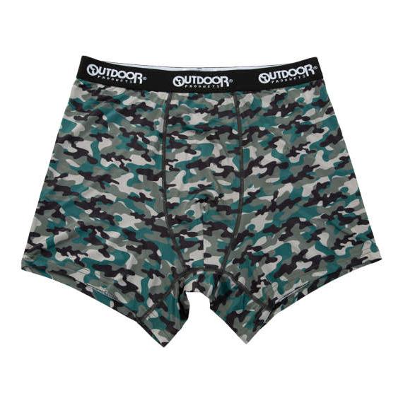 大きいサイズ メンズ OUTDOOR PRODUCTS ポリエステルベア天カモフラ柄 ボクサーパンツ...