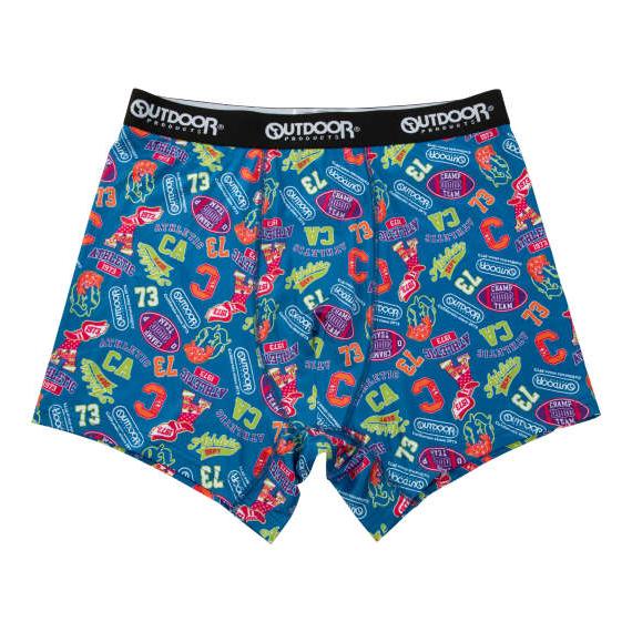 大きいサイズ メンズ OUTDOOR PRODUCTS ポリエステルベア天カレッジ柄 ボクサーパンツ...