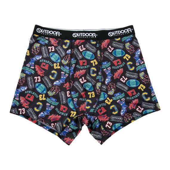大きいサイズ メンズ OUTDOOR PRODUCTS ポリエステルベア天カレッジ柄 ボクサーパンツ...