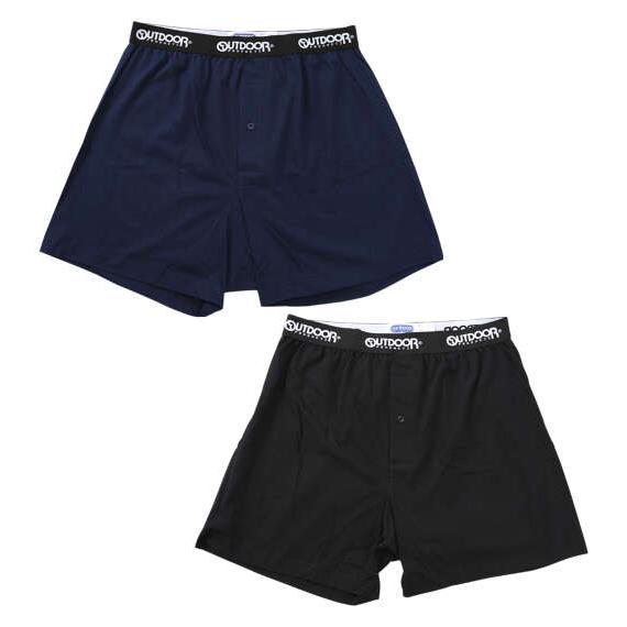 大きいサイズ メンズ OUTDOOR PRODUCTS 2Pニット トランクス ネイビー×ブラック ...