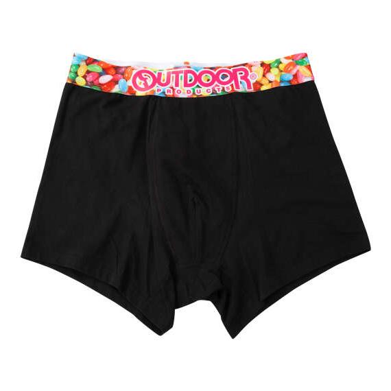 大きいサイズ メンズ OUTDOOR PRODUCTS 綿ベア天転写ゴムブラック ボクサーパンツ ブ...