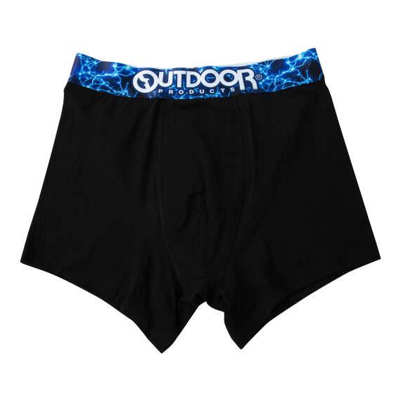 大きいサイズ メンズ OUTDOOR PRODUCTS 綿ベア天転写ゴムブラック ボクサーパンツ ブ...