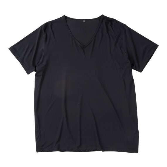 大きいサイズ メンズ まるで着る冷蔵庫 Vネック 半袖 Tシャツ ブラック 1249-6230-2 ...