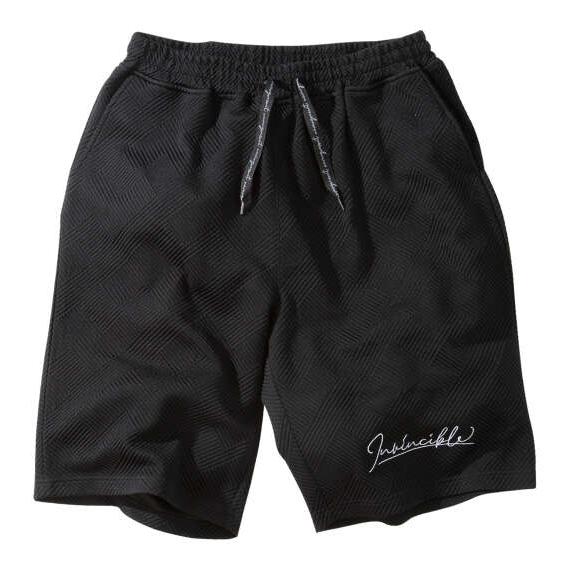 大きいサイズ メンズ in the attic 膨れジオメジャガード ハーフパンツ ブラック 125...