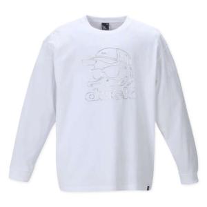 大きいサイズ メンズ b-one-soul DUCK DUDE3Dメタリック 長袖 Tシャツ ホワイト 1258-2390-1 3L 4L 5L 6L｜bmo