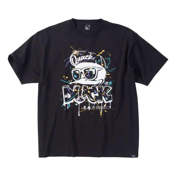 大きいサイズ メンズ b-one-soul DUCK DUDE スプラッシュ 半袖 Tシャツ ブラッ...