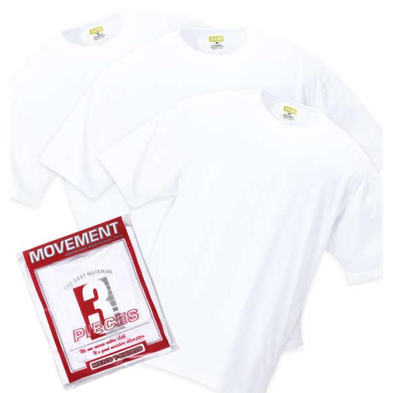 大きいサイズ メンズ MANCHES クルー Tシャツ 3枚パック ホワイト 1258-4320-1...