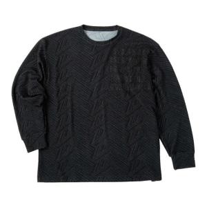 大きいサイズ メンズ TETE HOMME ブリスター ジャガード Vネック 長袖