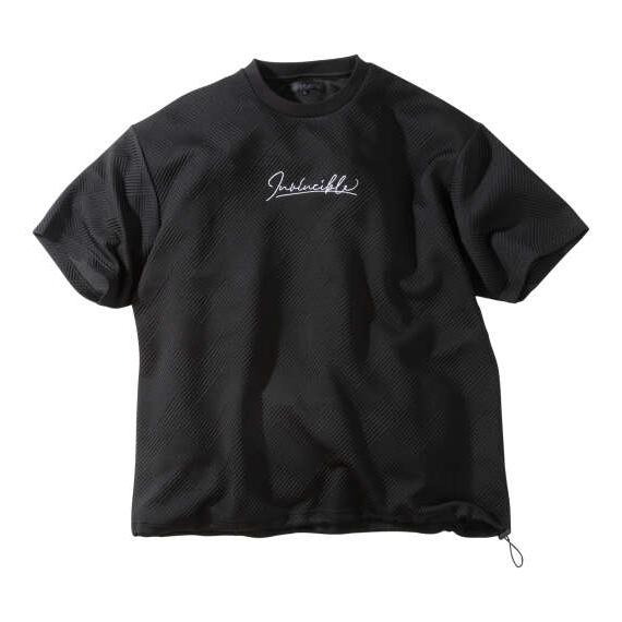 大きいサイズ メンズ in the attic 膨れジオメジャガード裾ドローコード 半袖 Tシャツ ...