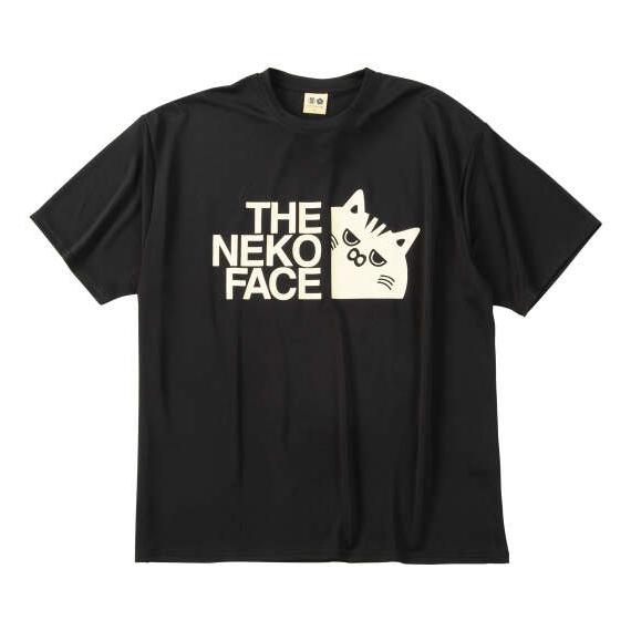 大きいサイズ メンズ 豊天 THE NEKO FACE DRYハニカムメッシュ 半袖 Tシャツ ブラ...