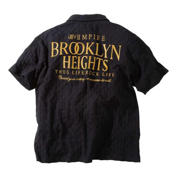 大きいサイズ メンズ GLADIATE ブロックジャガードALL刺繍 半袖 ポロシャツ ブラック 1...