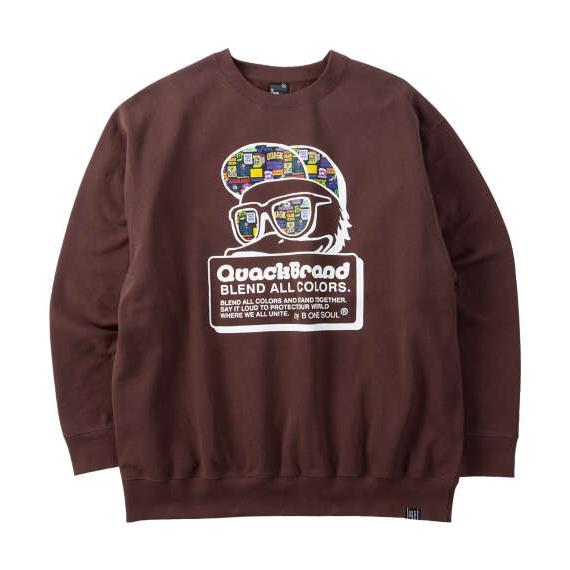 大きいサイズ メンズ b-one-soul DUCK DUDEロゴシートプリント クルー スウェット...