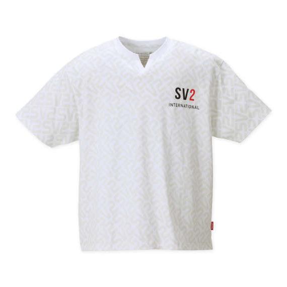 大きいサイズ メンズ SEVEN2 スキッパー 半袖 Tシャツ ホワイト 1268-2253-1 3...
